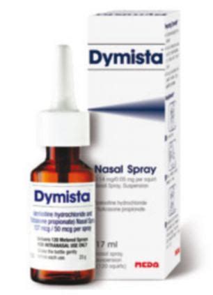 Combined intranasal corticosteroid and antihistamine sprays